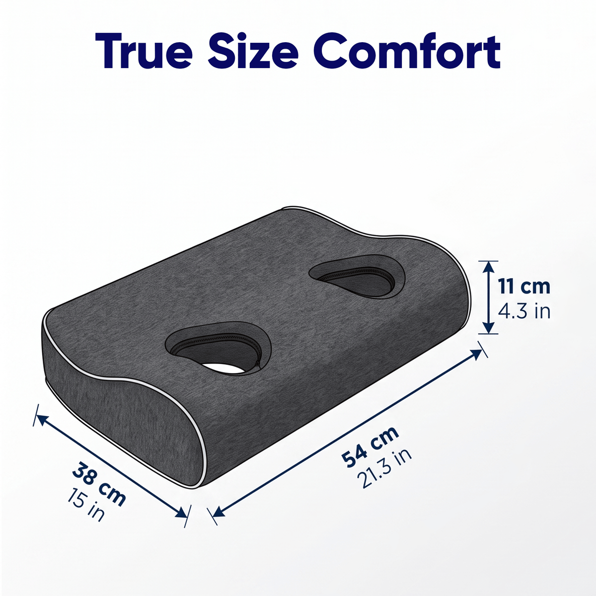 Arrowzoom Better Sleep 2 Ear Hole Memory Foam Pillow and Soundproof Ear Muffs KK1482 Pillow only