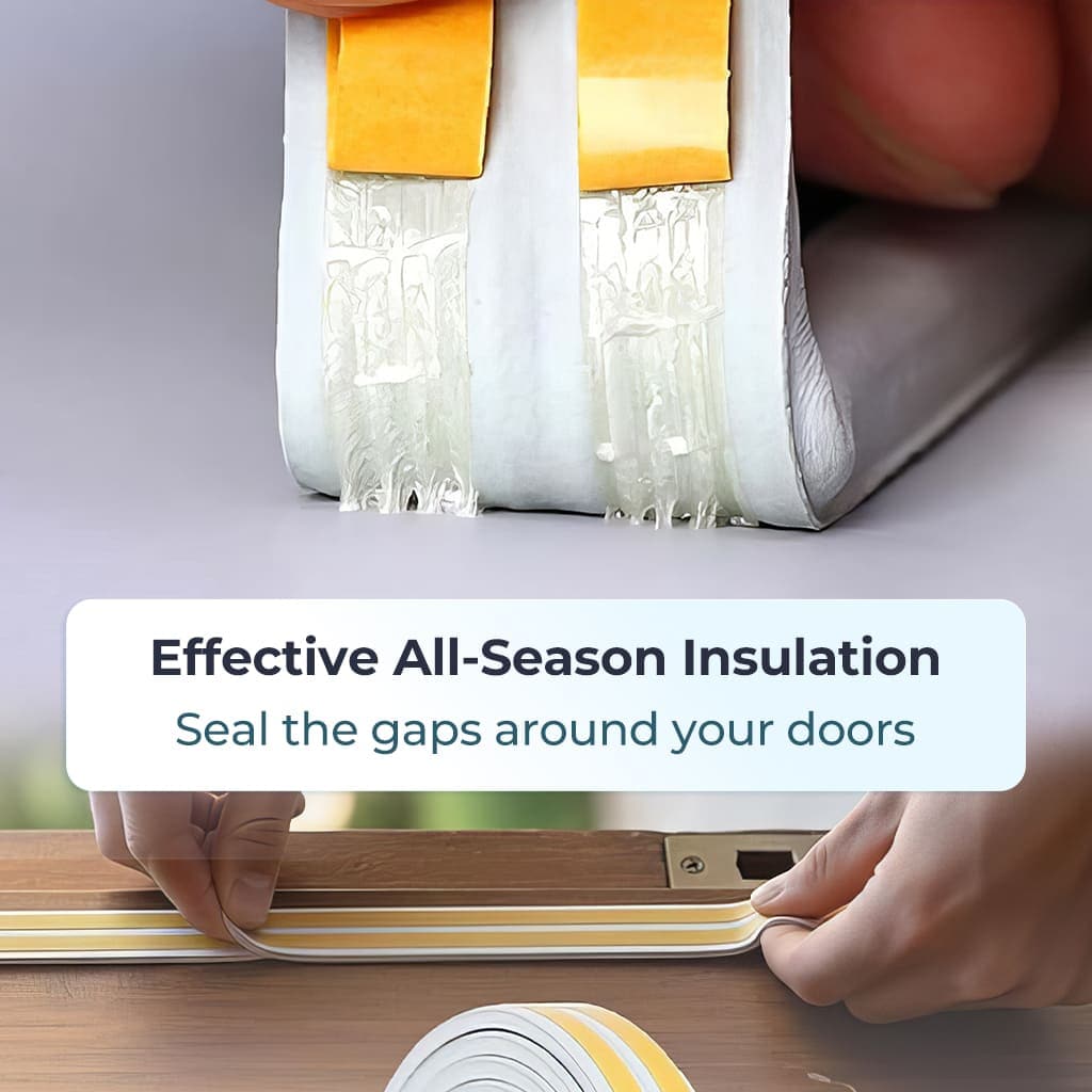 Stop Drafts & Noise in 5 Minutes — Self-Adhesive Door & Window Weather Stripping Seal (KK1154)