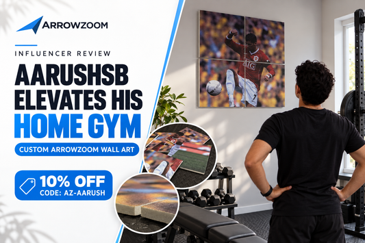 AarushSB Elevates His Home Gym with Custom Arrowzoom Wall Art