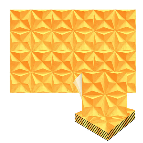 Arrowzoom Elevating Interior 3D Polyester Felt Art Panels - KK1425 1 / Yellow / 50x50cm