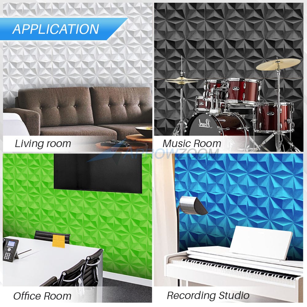 Arrowzoom Elevating Interior 3D Polyester Felt Art Panels - KK1425