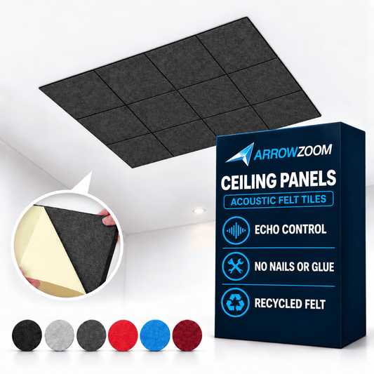 Arrowzoom Self-Adhesive Acoustic Felt Ceiling Panels (KK1424)