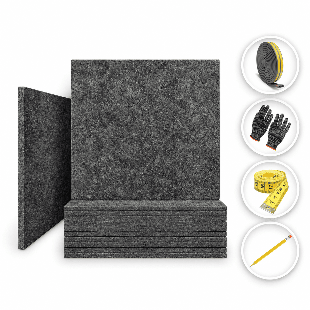 Arrowzoom Soundproof Door Kit KK1184 Gray / 1 Piece only / YES