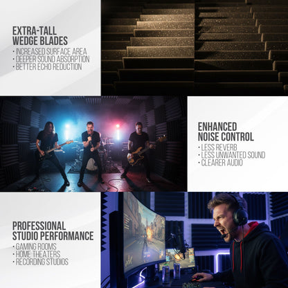 Arrowzoom Acoustic Wedge Foam Series PRO - Black - KK1472