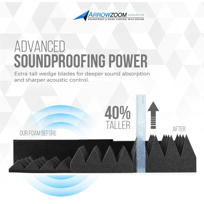 Arrowzoom Acoustic Wedge Foam Series PRO - Black - KK1472