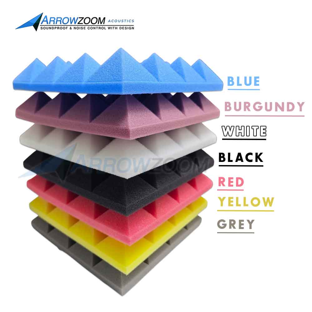 Arrowzoom Pyramid Series Acoustic Foam - Black x Blue Bundle - KK1034