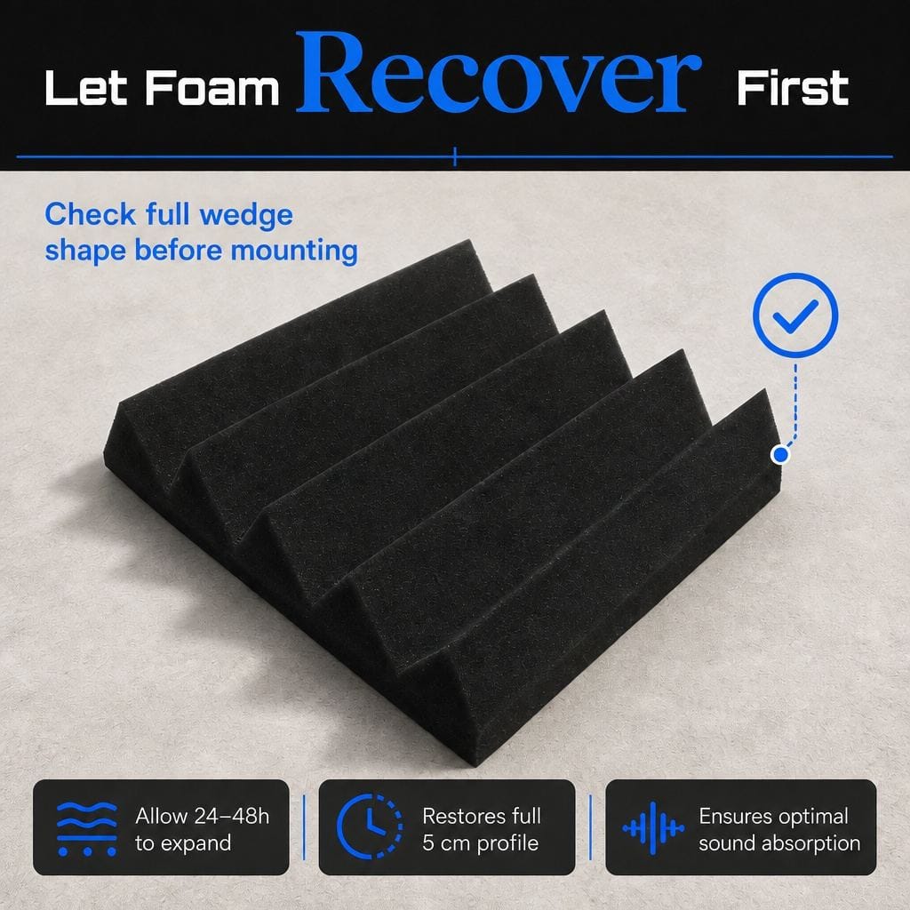 Arrowzoom Wedge Tiles Series Acoustic Foam - Black x Blue Bundle - KK1134