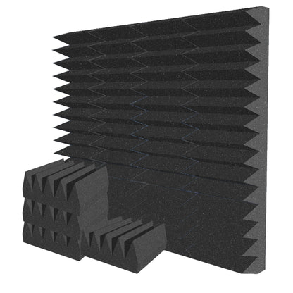 Arrowzoom Wedge 10/15cm Thick Foam Series PRO - Black - KK1472 Black / 12 Pieces - 25 x 25 x 10 cm / 10 x 10 x 4"