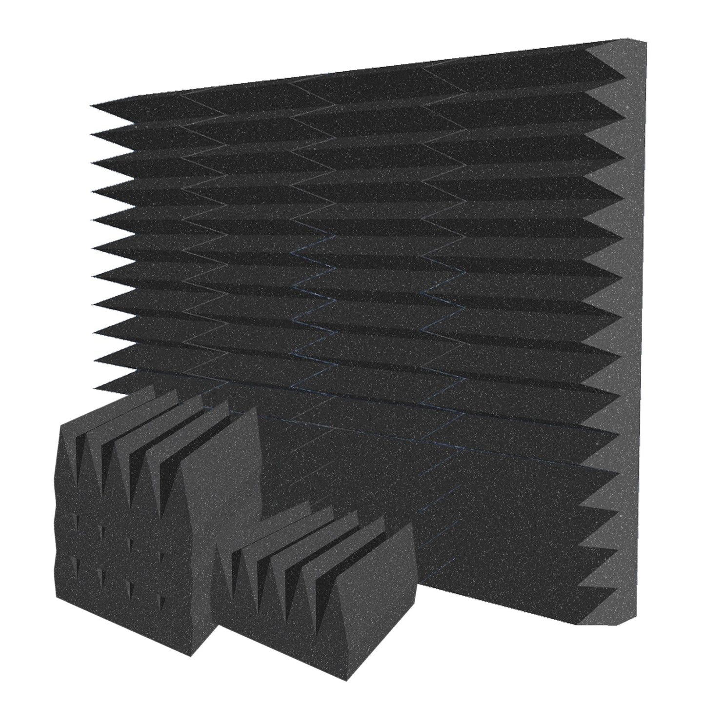 Arrowzoom Wedge 10/15cm Thick Foam Series PRO - Black - KK1472 Black / 12 Pieces - 25 x 25 x 15 cm / 10 x 10 x 6"