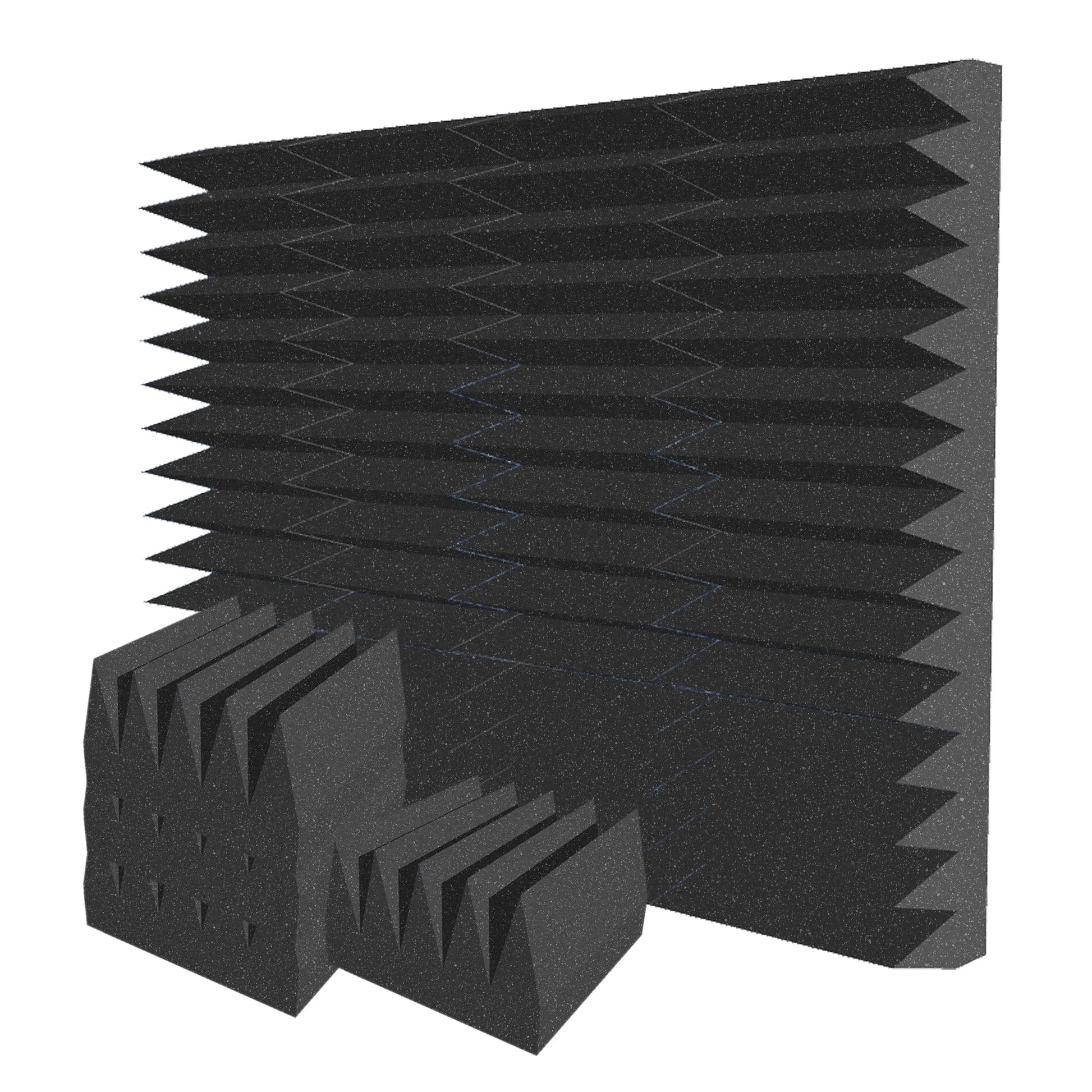 Arrowzoom Wedge 10/15cm Thick Foam Series PRO - Black - KK1472 Black / 12 Pieces - 25 x 25 x 15 cm / 10 x 10 x 6"