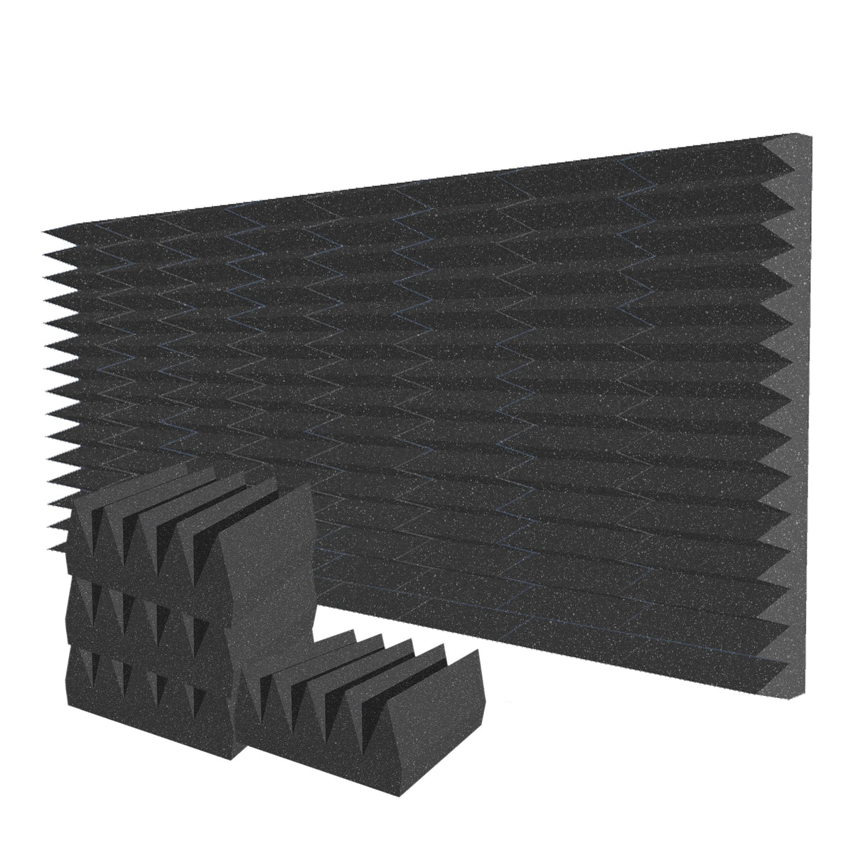 Arrowzoom Wedge 10/15cm Thick Foam Series PRO - Black - KK1472 Black / 24 Pieces - 25 x 25 x 10 cm / 10 x 10 x 4"