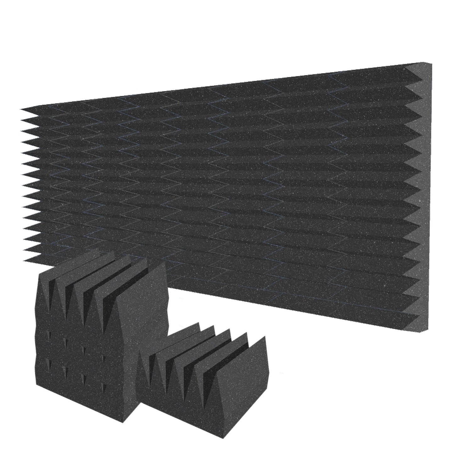 Arrowzoom Wedge 10/15cm Thick Foam Series PRO - Black - KK1472 Black / 24 Pieces - 25 x 25 x 15 cm / 10 x 10 x 6"