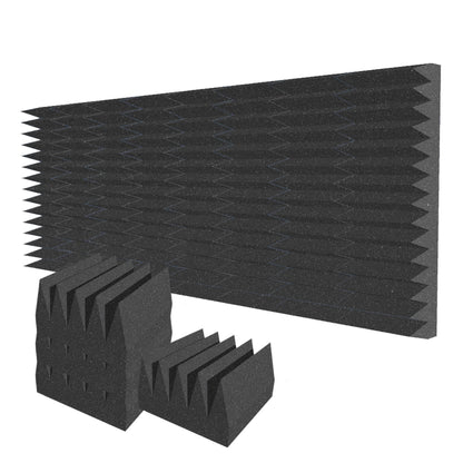 Arrowzoom Wedge 10/15cm Thick Foam Series PRO - Black - KK1472 Black / 24 Pieces - 25 x 25 x 15 cm / 10 x 10 x 6"