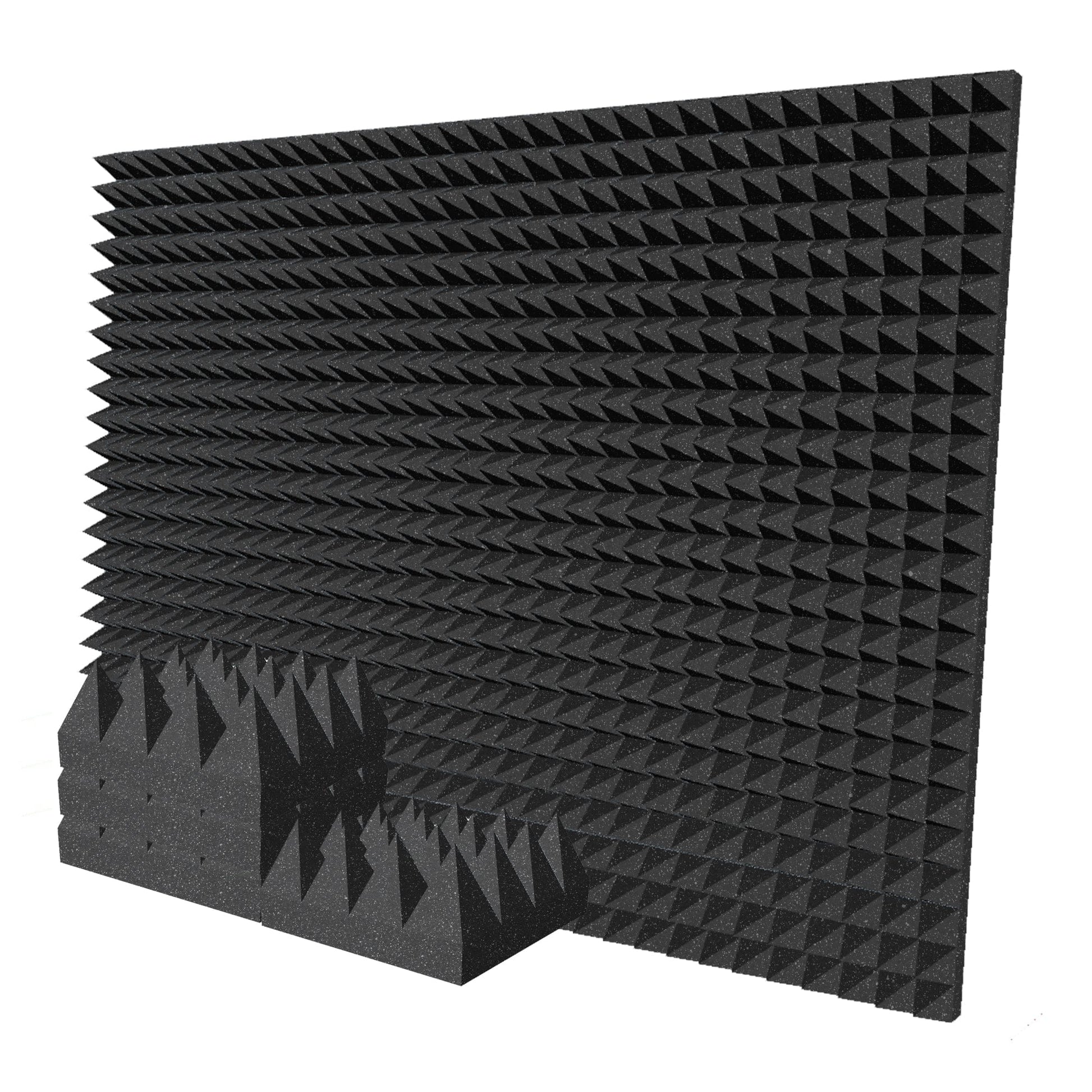 Arrowzoom Pyramid 10/15cm Thick Acoustic Foam Series PRO - Black - KK1471 Black / 48 Pieces - 25 x 25 x 10 cm / 10 x 10 x 4"