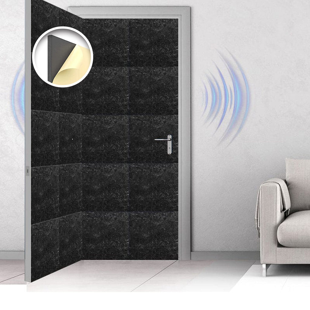 Arrowzoom Door Soundproofing Kit All in One Acoustic Panels KK1184 Black / Double Sided - 40pcs Panel