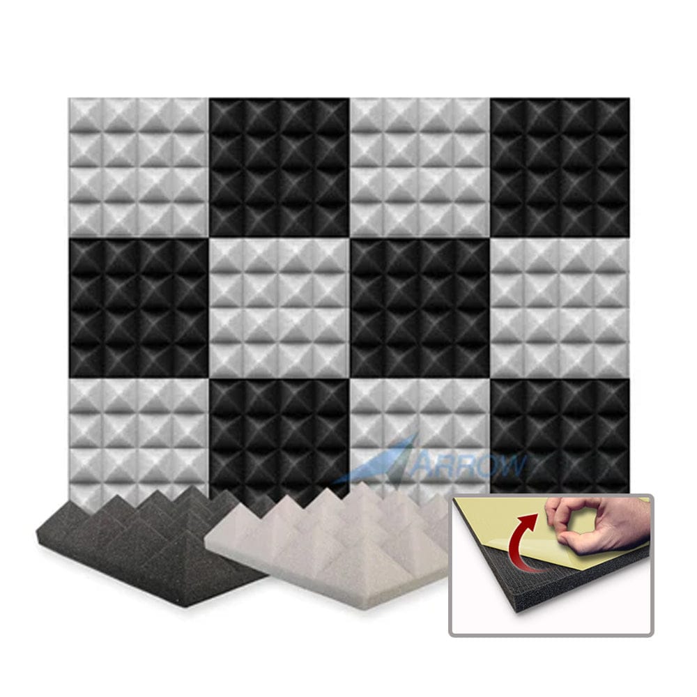 Enhanced Soundproofing with Acoustic Pyramid Foam Bundles | Black