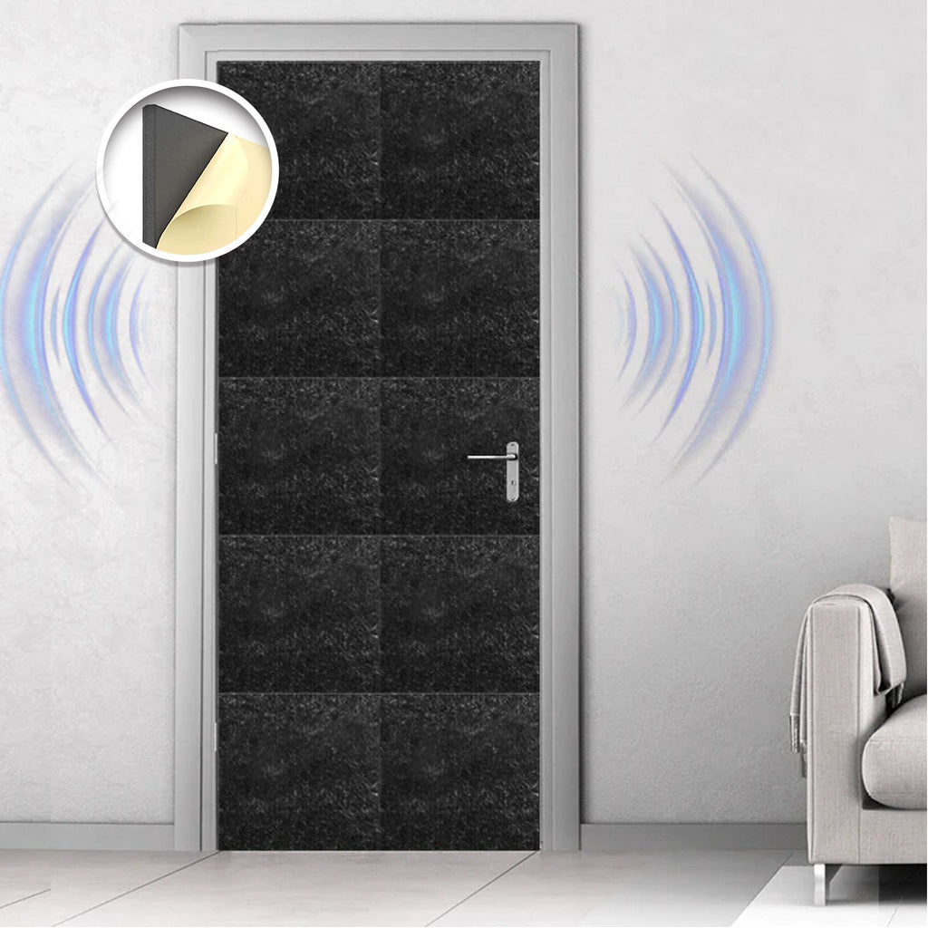 Arrowzoom Door Soundproofing Kit All in One Acoustic Panels KK1184 Black / Single Sided - 20pcs Panel