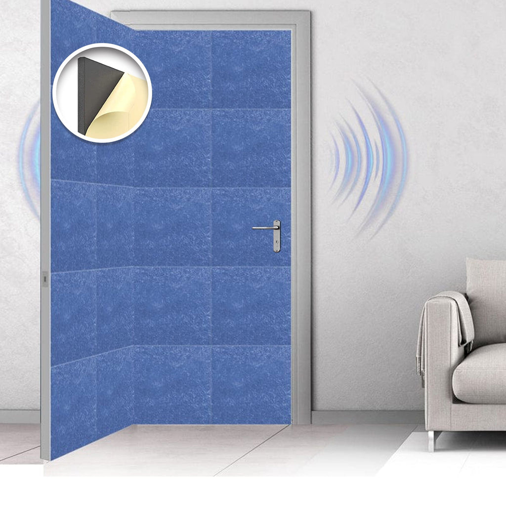 Arrowzoom Door Soundproofing Kit All in One Acoustic Panels KK1184 Blue / Double Sided - 40pcs Panel