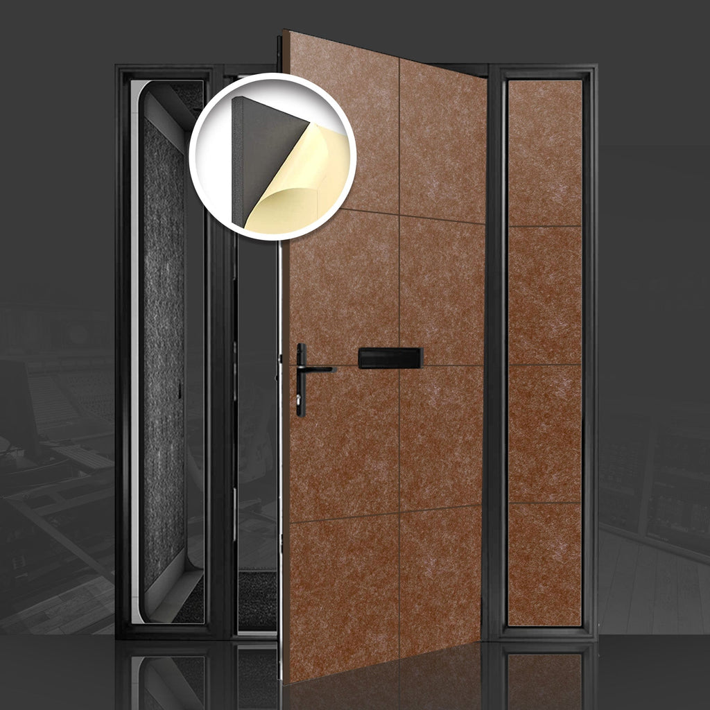 Arrowzoom Premium Door Kit Pro - All in One Adhesive Sound Absorbing Panels - KK1244 Brown / Single Sided - 20pcs Panel
