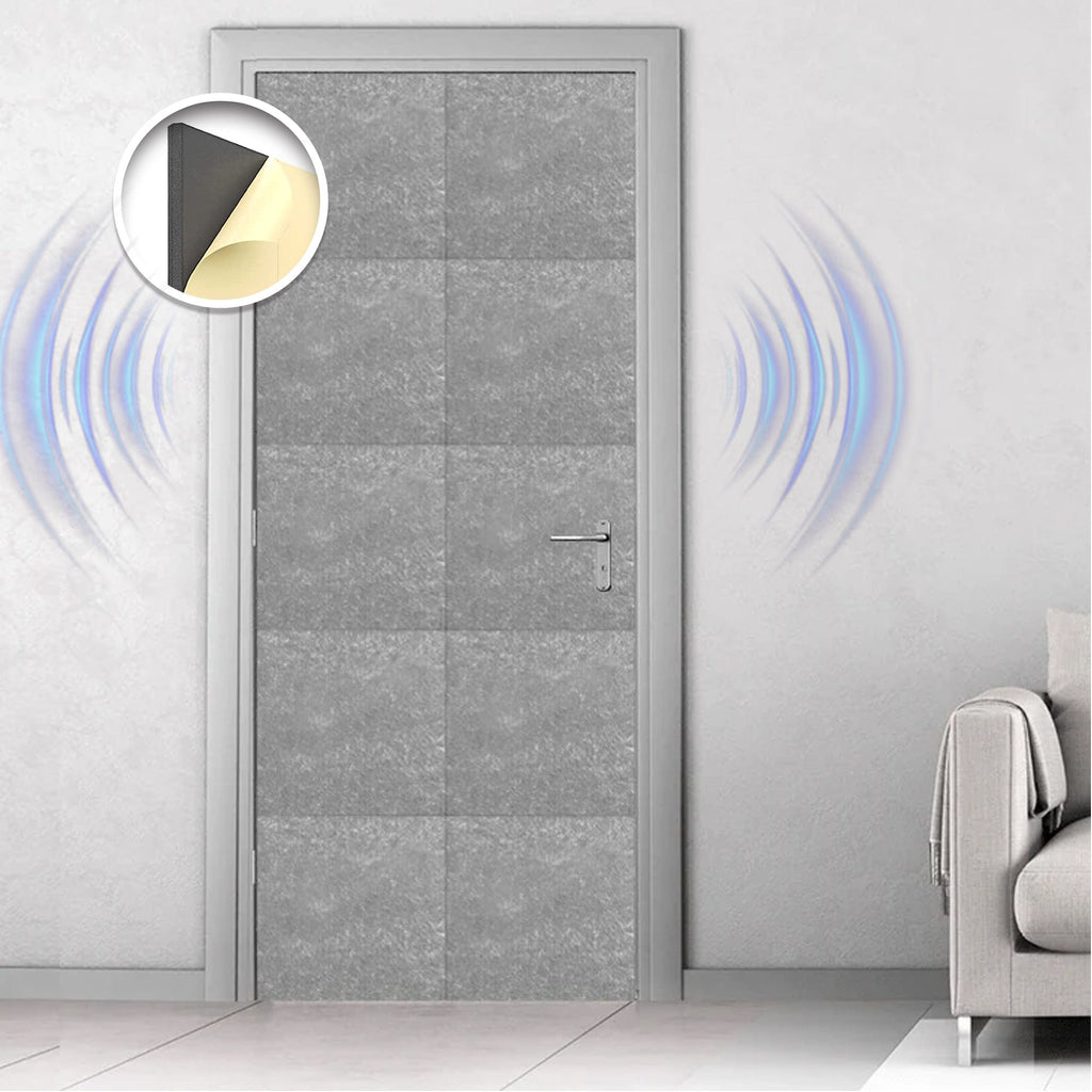Arrowzoom Door Soundproofing Kit All in One Acoustic Panels KK1184 Gray / Single Sided - 20pcs Panel