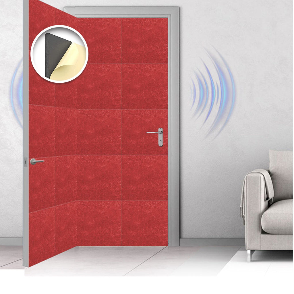Arrowzoom Door Soundproofing Kit All in One Acoustic Panels KK1184 Red / Double Sided - 40pcs Panel