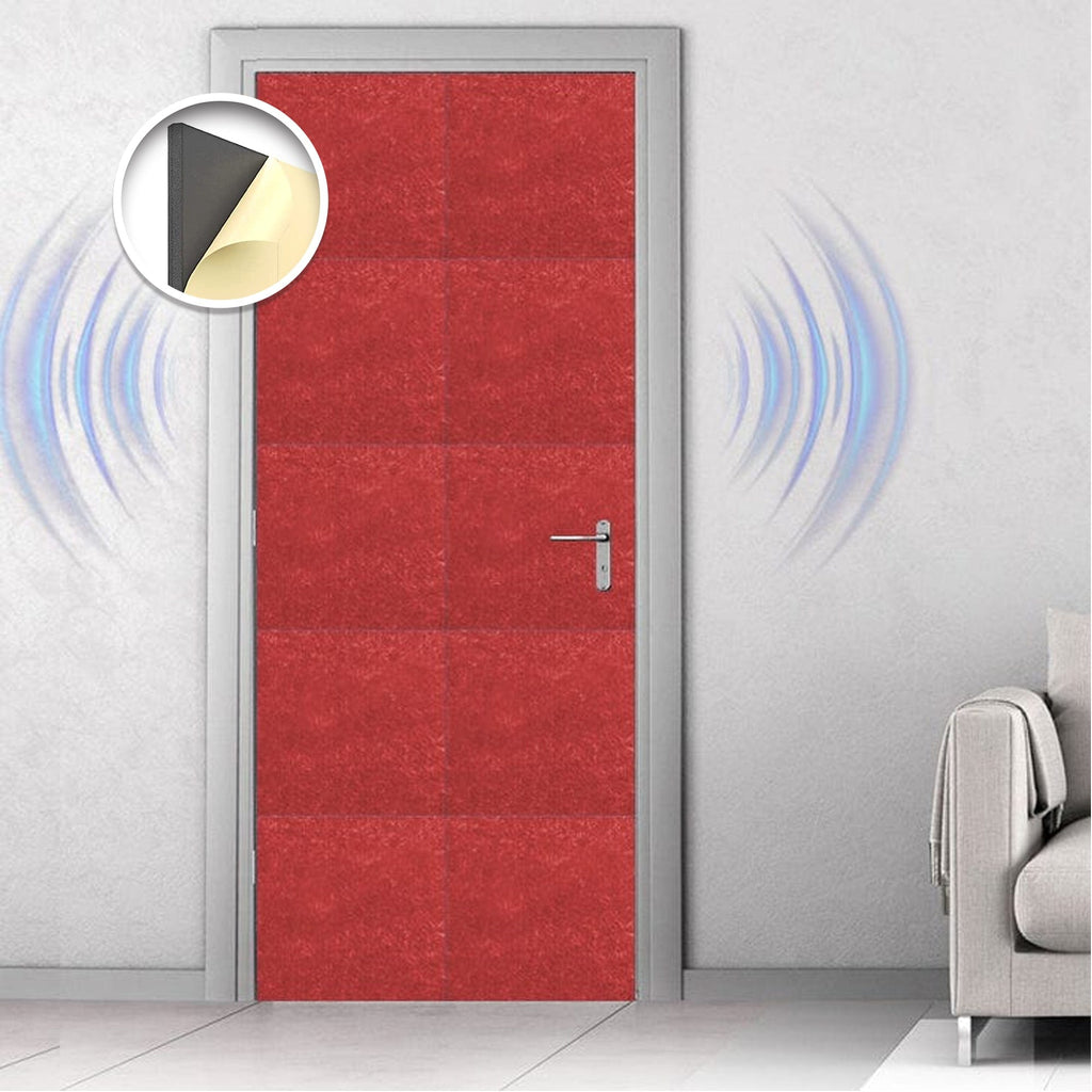 Arrowzoom Door Soundproofing Kit All in One Acoustic Panels KK1184 Red / Single Sided - 20pcs Panel