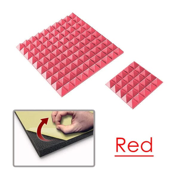 Arrowzoom Pyramid Adhesive Backed Tiles Series Acoustic Foam - Solid Colors - KK1034