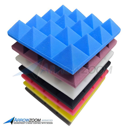 Arrowzoom Pyramid Adhesive Backed Tiles Series Acoustic Foam - Solid Colors - KK1034