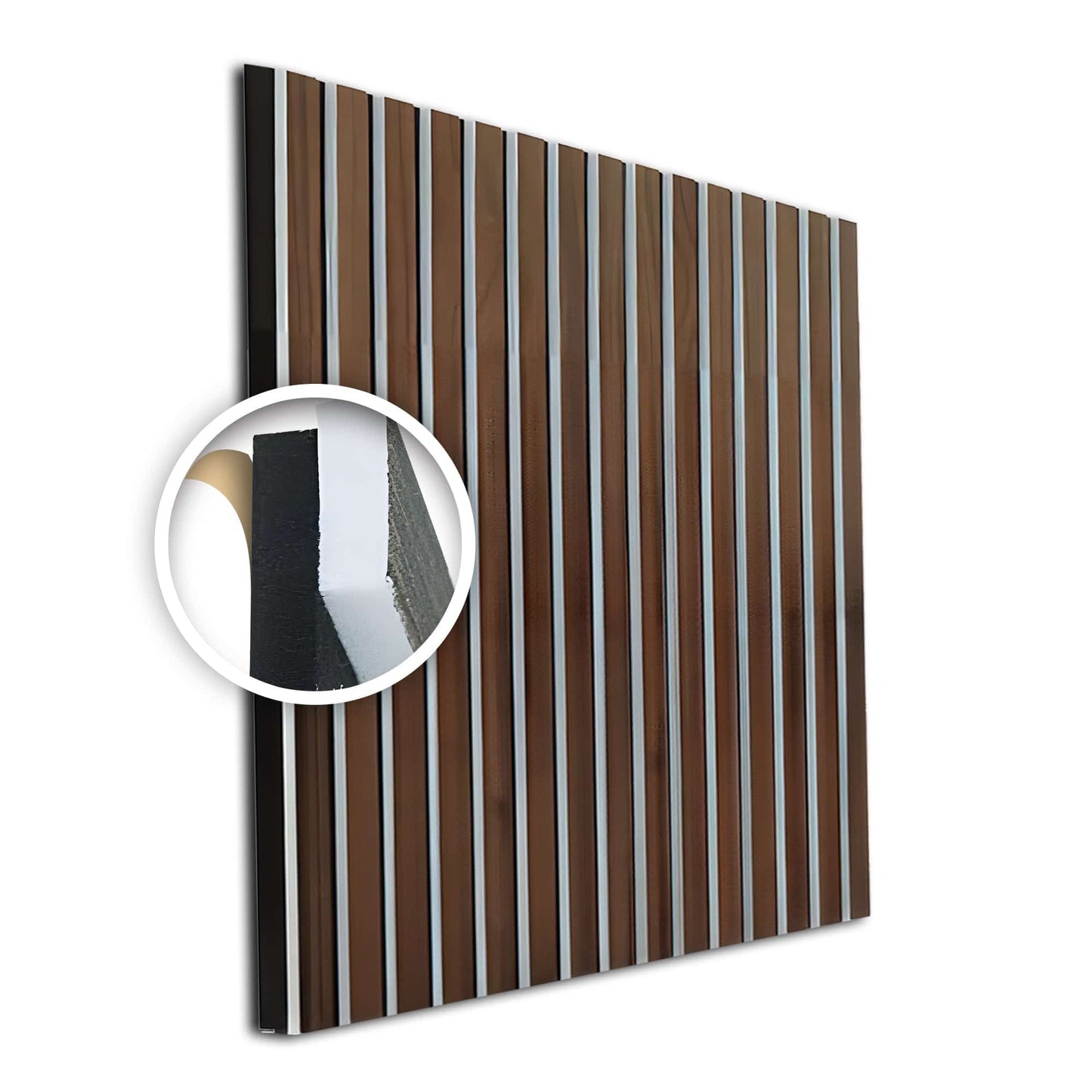 Arrowzoom Sound-Absorbing Felt Wood Printed Slats - KK1441 Brown Wallnut / 1