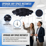 Arrowzoom EchoArt Elegant Sound Absorbers Hanging Ceiling Panels Black - KK1459