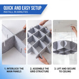 Arrowzoom EchoArt Elegant Sound Absorbers Hanging Ceiling Panels Gray - KK1458