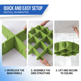 Arrowzoom EchoArt Elegant Sound Absorbers Hanging Ceiling Panels Green cm - KK1461