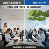 Arrowzoom EchoArt Elegant Sound Absorbers Hanging Ceiling Panels Green cm - KK1461