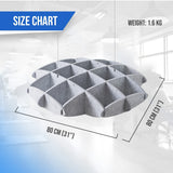 Arrowzoom EchoArt Elegant Sound Absorbers Hanging Ceiling Panels Gray - KK1458 Gray / 80 x 80 cm (32 x 31”)