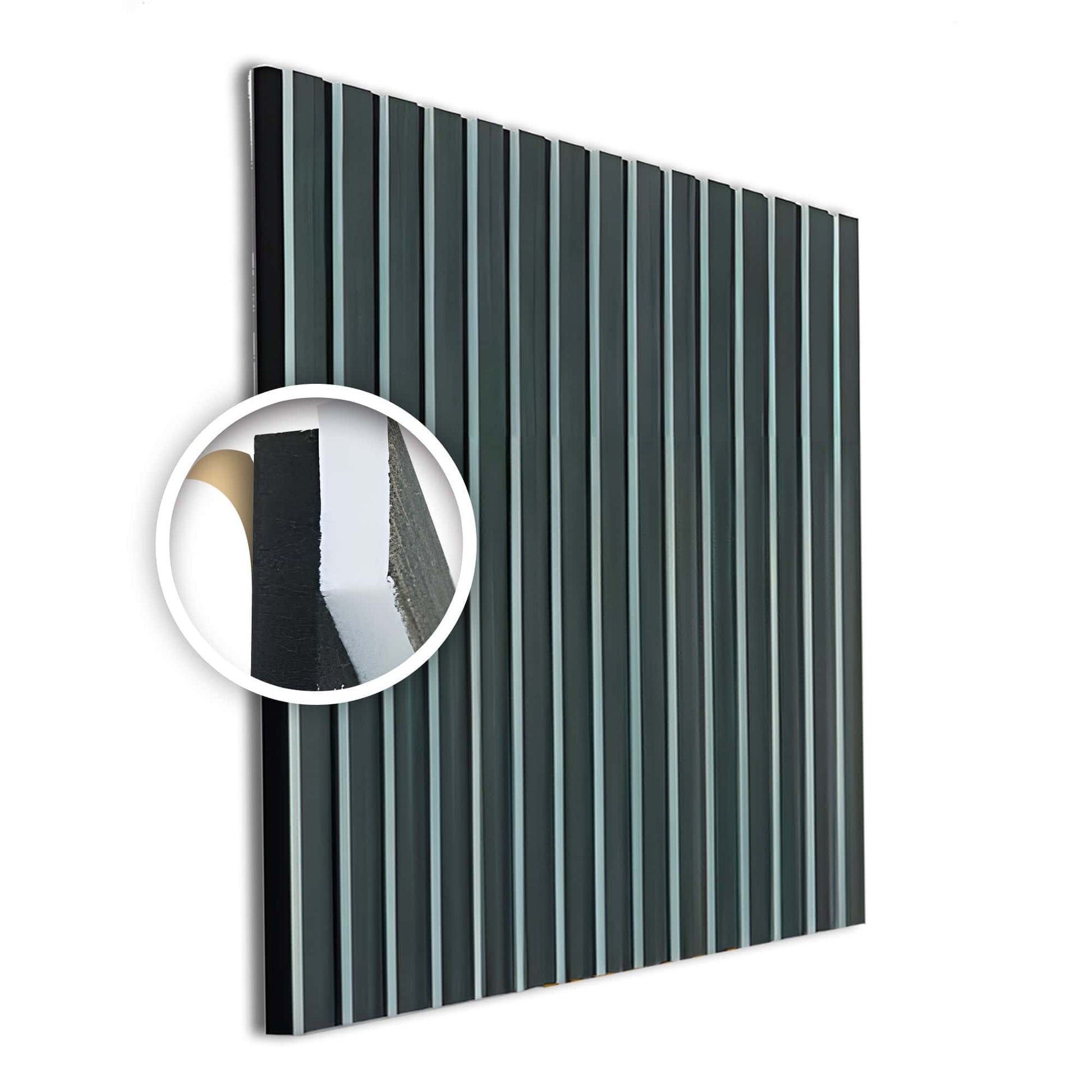 Arrowzoom Sound-Absorbing Felt Wood Printed Slats - KK1441 Deep Sea Green / 1