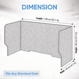 Arrowzoom Acoustic Desk Divider PRO KK1480 140 x 50 x 50 cm / 55.1 × 19.7 × 19.7 inches