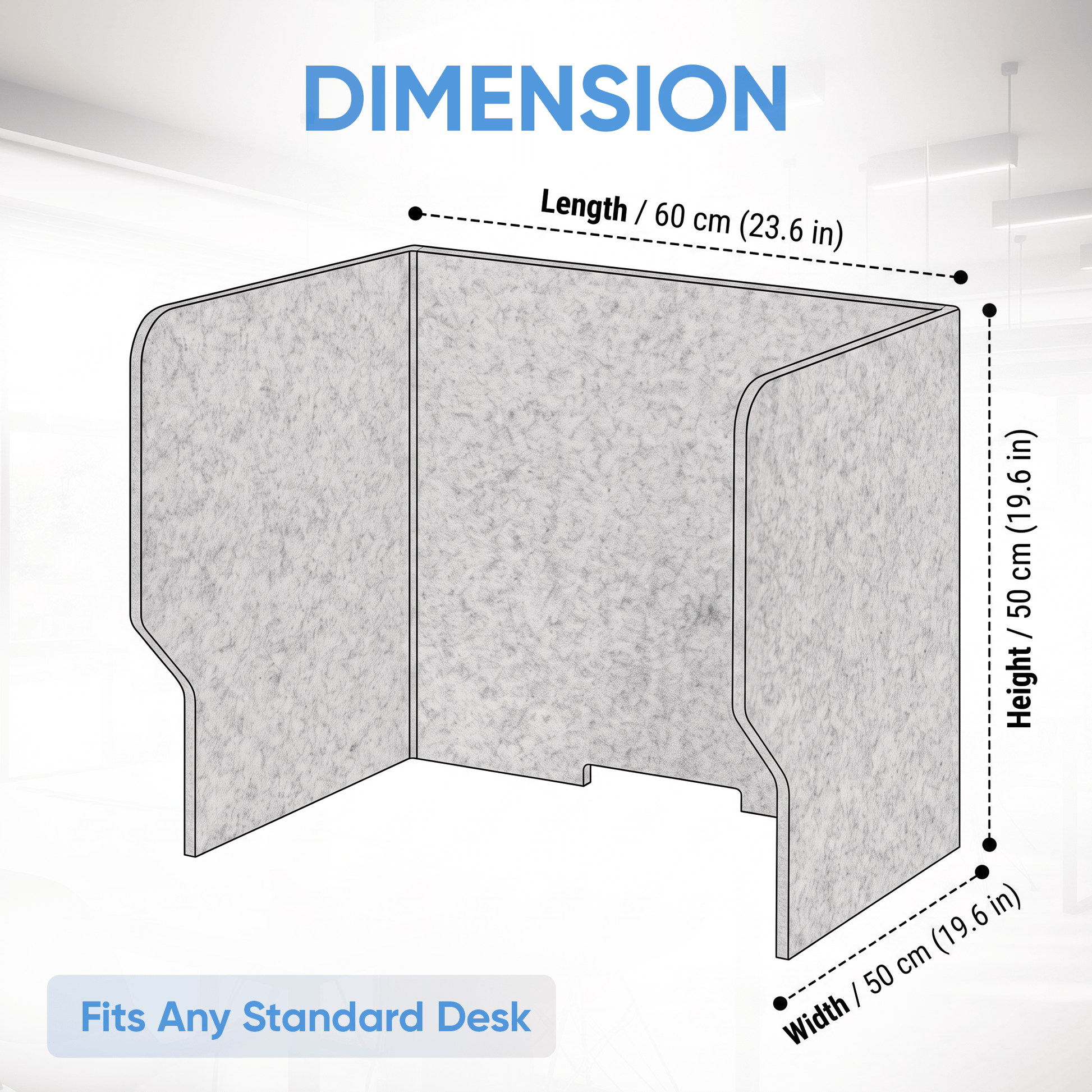 Arrowzoom Acoustic Desk Divider PRO KK1480 White