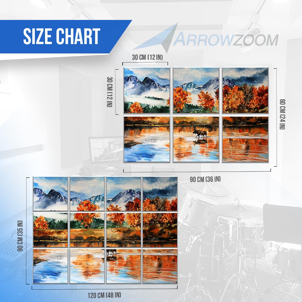 Arrowzoom Artwork Self-Adhesive Felt Art Wall Panels - KK1398