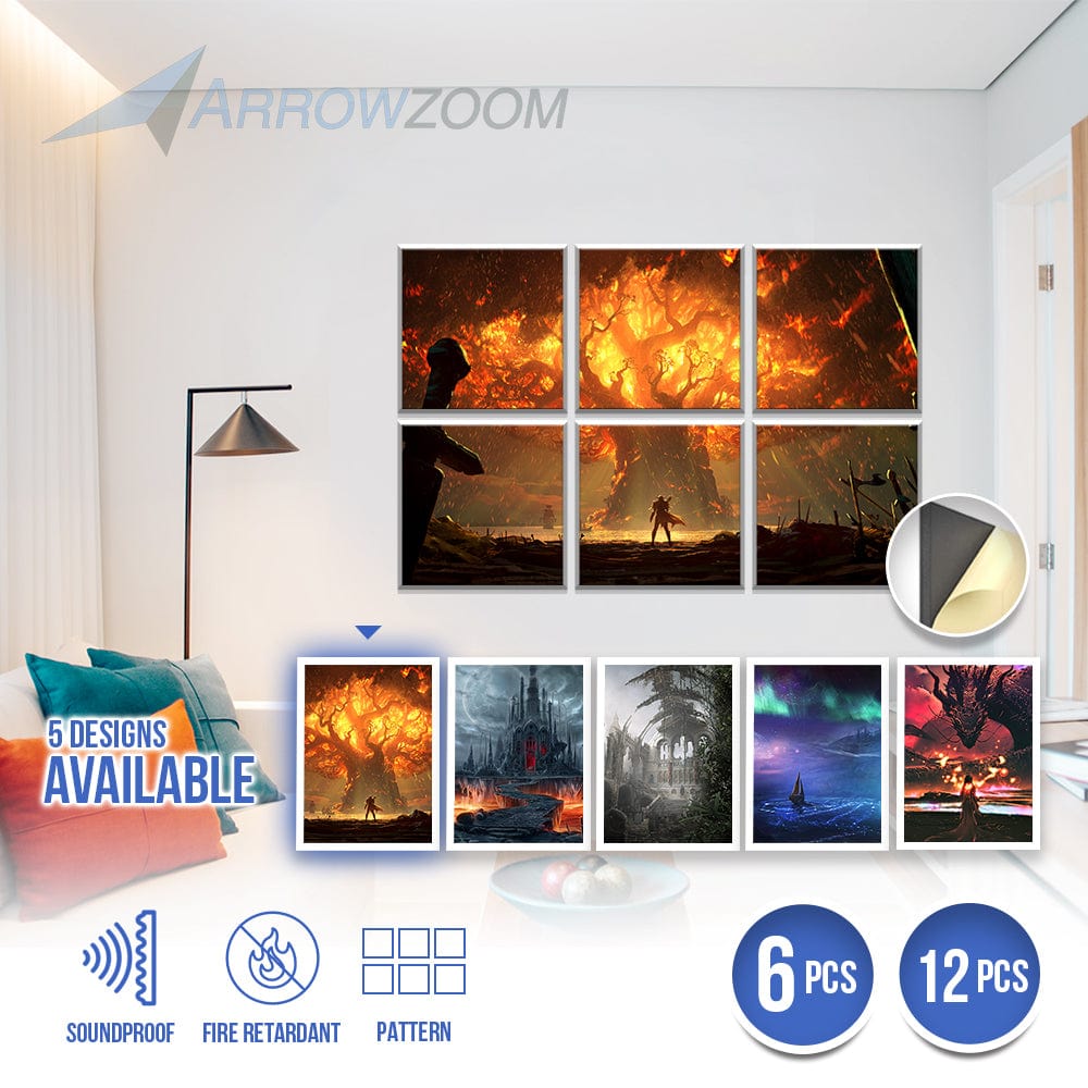 Arrowzoom Fantasy Self-Adhesive Felt Art Wall Panels - KK1401