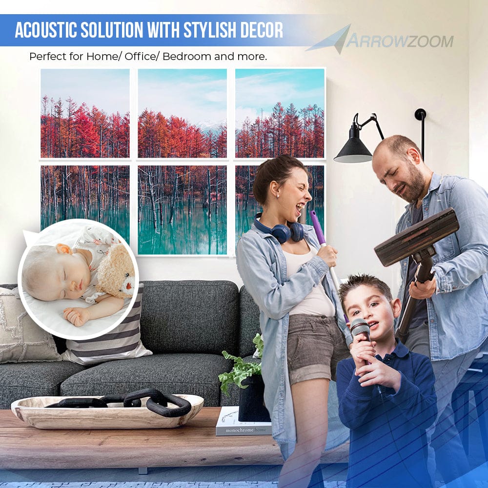 Arrowzoom Landscapes Self-Adhesive Felt Art Wall Panels - KK1395