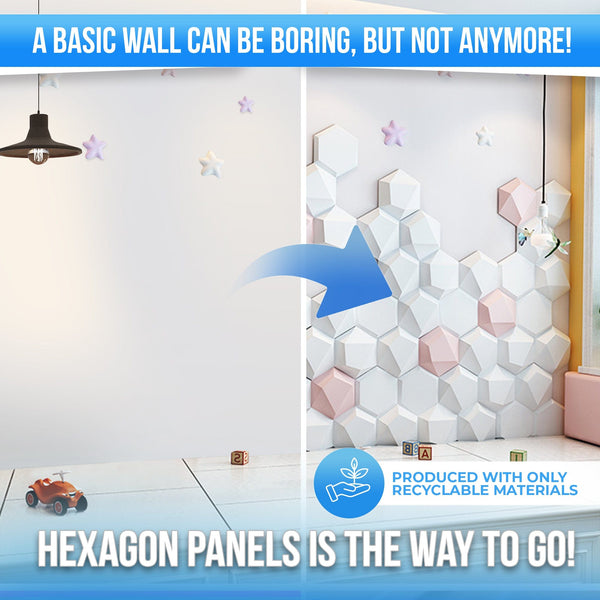 Arrowzoom Beehive 3D Hexagon Adhesive Sound Absorbing Panels - KK1333