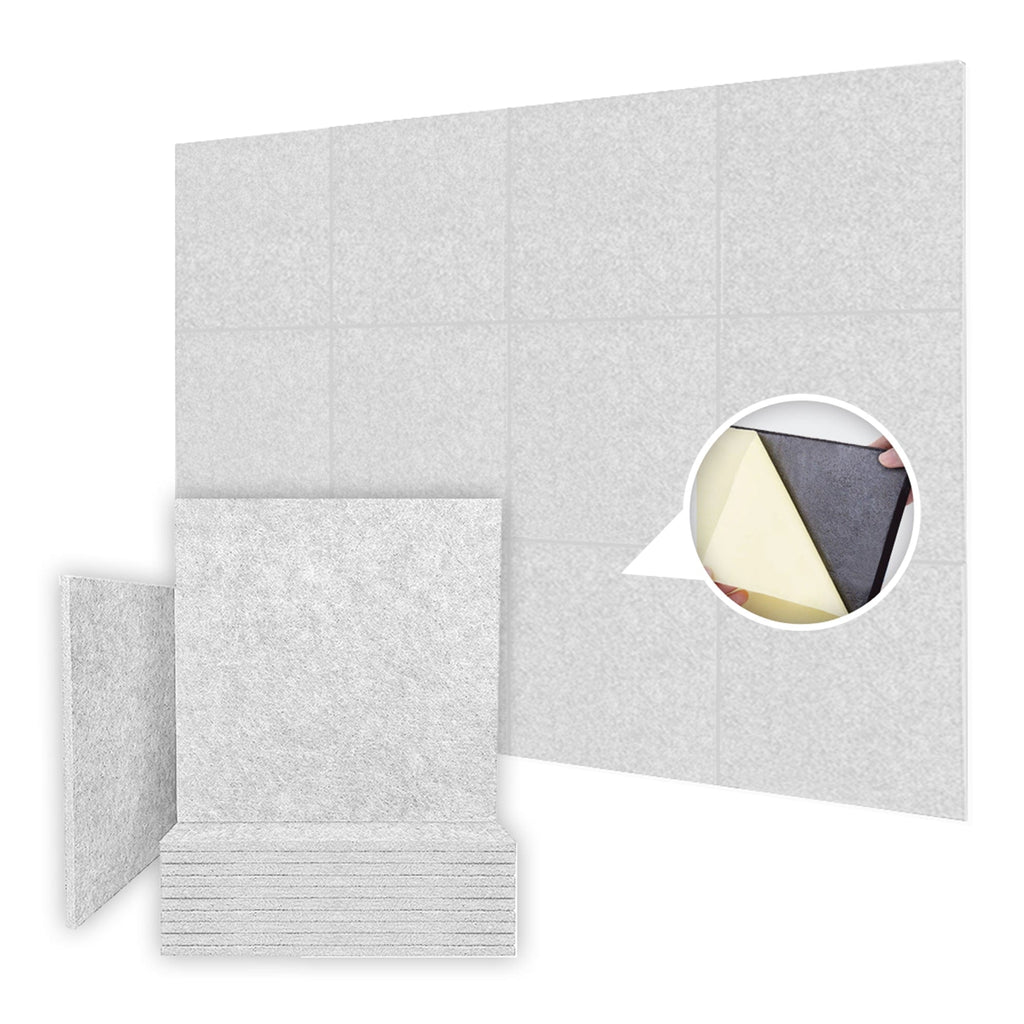 Arrowzoom Sound Deadening Polyester Fabric Panel - Solid Colors - KK1093 24 / Pearl White