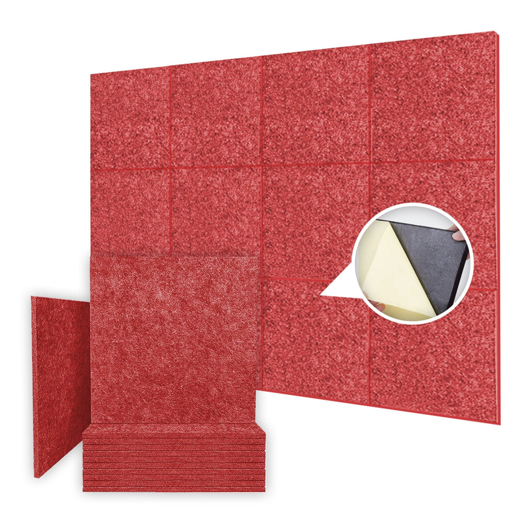 Arrowzoom Sound Deadening Polyester Fabric Panel - Solid Colors - KK1093 24 / Red