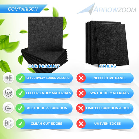 Arrowzoom Ceiling Sound Deadening Polyester Fabric Panel - Solid Colors - KK1424