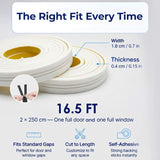 Stop Drafts & Noise in 5 Minutes — Self-Adhesive Door & Window Weather Stripping Seal (KK1154)
