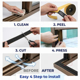 Stop Drafts & Noise in 5 Minutes — Self-Adhesive Door & Window Weather Stripping Seal (KK1154)