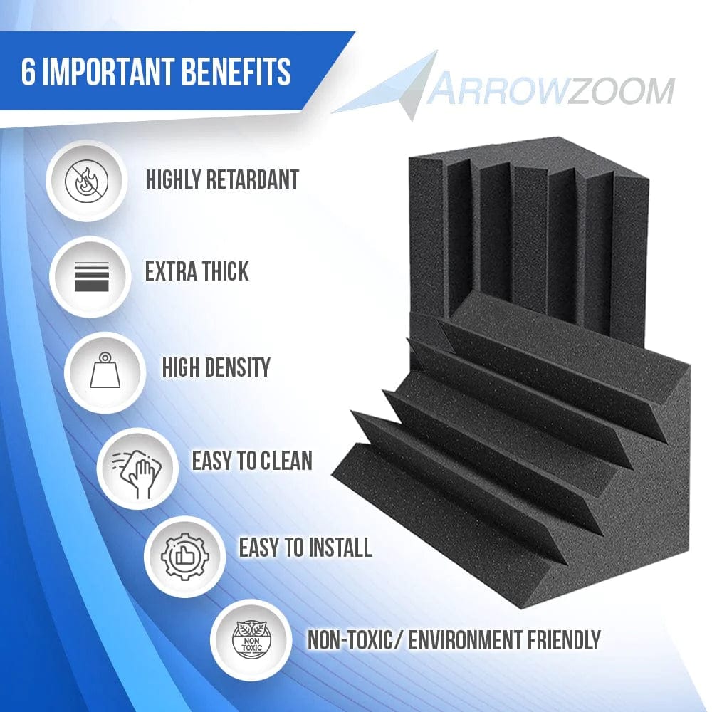 Copy of Arrowzoom™ Bass Trap & Fabric Wrapped Soundproofing Bundle (Black) KK1435