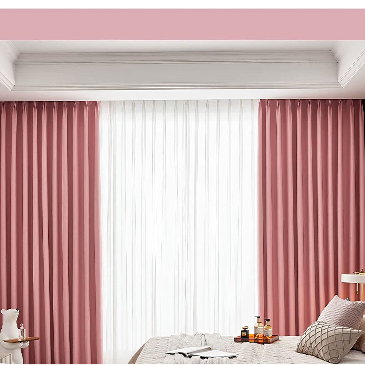 Soundproof Blackout Curtain PRO — Block Noise, Light & Drafts in Any Room (KK1251) Purple Pink / 2.0 X 2.0 M (78.7 X 78.7 in)