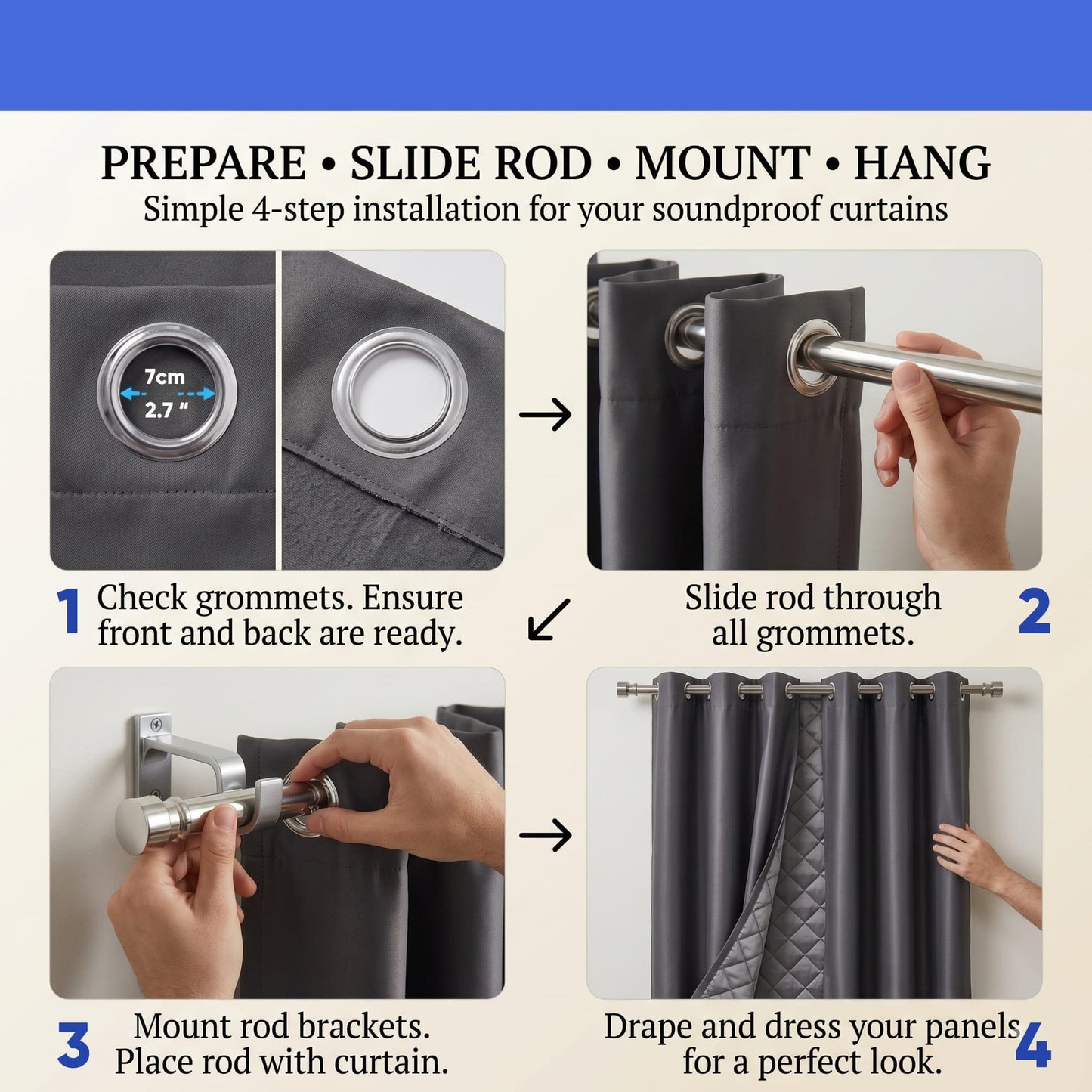 Soundproof Blackout Curtain PRO — Block Noise, Light & Drafts in Any Room (KK1251)