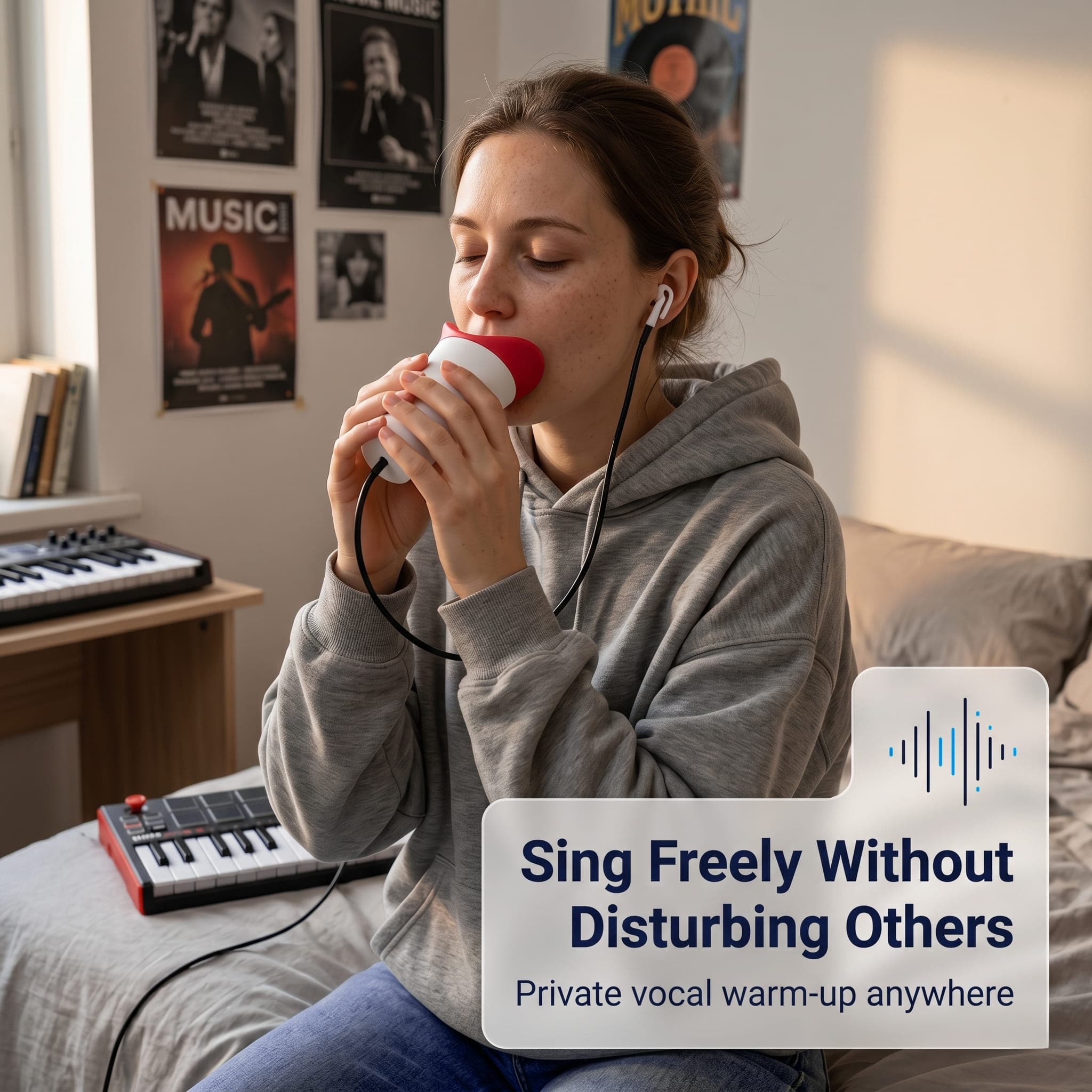 Sing & Practice Silencer: Soundproof Mask & Vocal Dampener